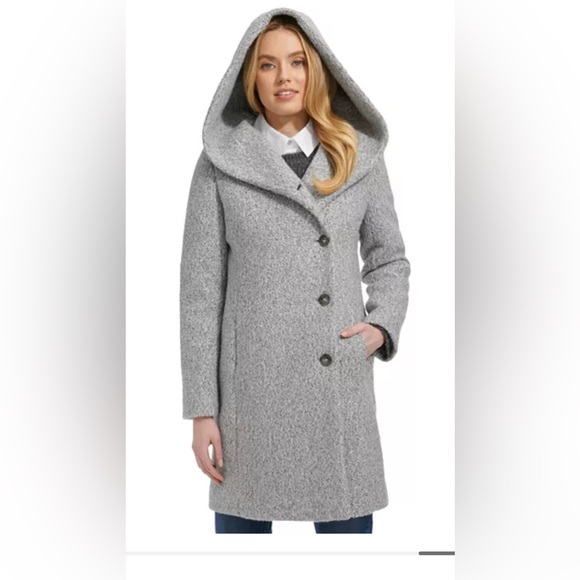 Cole Haan Jackets & Blazers - Cole Haan Hooded Boucle Coat